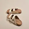 Sandalias de suela gruesa para mujer para el verano de 2026, nuevo estilo de alta gama para mujeres embarazadas, chanclas de playa, sandalias de suela gruesa estilo Birkenstock