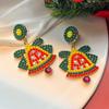 Brincos série Natal feminino comércio exterior moda quente design criativo cartoon floco de neve sino brincos brincos atacado