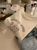 Camiseta Pulóver Manga Corta Cuello Redondo Estampado de Cachorro de Yoga de Dibujos Animados Anime Omalai para Mujer Primavera Top Cepillado 6409