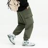 Pantalones casuales de trabajo personalizados de primavera/verano para hombre con bolsillos grandes, pantalones largos holgados de marca a la moda, pantalones jogger versátiles