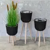 Linyi Pata de Madera Suelo de Paja Maceta Maceta Combinable Flor de Boutique Flor para Usar Cesta de Flor de Sauce Maceta Al por Mayor