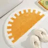 Alfombra de Baño Curva Transfronteriza Estilo Bohemio Linda, Suave, Esponjosa y Muy Absorbente para Piso de Baño