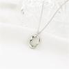S925 Sterling Prata Oval Irregular Colar Círculo Feminino Retrô Simples Luz Luxo Estilo Coreano Woolen Chain All-match High-end Sense
