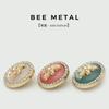 Botones Metálicos Redondos de Alta Gama con Tachuelas de Diamante de Abeja Pequeña Botones Versátiles para Abrigos y Suéteres Botones Dobles para Trajes