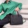 Novo TOGO cowhide shell bag moda simples ombro messenger bag cor sólida bolsa de boliche de couro genuíno para as mulheres