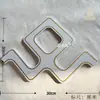 Nueva Flor de Esquina de Techo Estilo Chino Líneas de Madera de Bambú Forma de 7 L Líneas Planas Decoración Sala de Estar Pasillo Líneas de Techo Líneas Decorativas de Techo