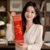 Pintura de Rolo Dourado Pendurada em Estilo Chinês Novo para Decoração de Sala de Estar e Quarto - Bênção do Oficial Celestial, Aluno Nota 10, Futuro Brilhante