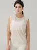 Ropa deportiva de yoga semi-transparente con tacto fresco para mujer, ropa de fitness, chaleco cubridor de secado rápido, ropa de entrenamiento de Pilates absolutamente hermosa