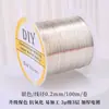 Rollo grande de 100 metros alambre de cobre conservador de color 0.2 mm material de tejido DIY hecho a mano alambre metálico filigrana alambre para enrollar alambre para envolver flor