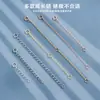 Cadena de extensión para collar Tingxiang S925 accesorios de plata pulsera accesorios diy eslabón de ajuste de cadena chapado en oro de 18K