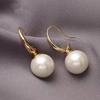 Pérola francesa longa gancho de orelha luz luxo retro elegante novos brincos elegantes brincos atmosféricos de alta qualidade
