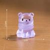 Micropaisaje, adorable bufanda luminosa, muñeco de oso, decoraciones DIY, bolsa ciega, accesorios colgantes, adornos pequeños de resina para escritorio