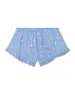 Conjunto de top regata e shorts bordados vazados com efeito lavado, moda europeia e americana para mulheres, roupas femininas transfronteiriças