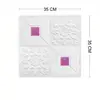 Azulejo de Pared de Espuma Texturizada CTZS Multicolor Cuadrado con Relieve Pegatina de Pared Estilo Rococó Suave de Lujo Autoadhesivo Absorbente de Sonido Anti-Impacto Para Renovación de Pared de Fondo de Dormitorio Salón 35x35cm