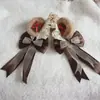 Accesorio para el Cabello Estilo Japonés con Lazo Lolita, Diadema de Cabeza de Oso, Adorno para el Cabello, Accesorio Lolita con Lazo, Pinza para el Cabello con Orejas de Oso para Mujer