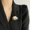 Broche Metálico Brillante Forma de Gota Estilo Europeo y Americano, Elegante Personalizado, Accesorios Resistentes, Pin de Diseño de Nicho para Mujeres