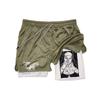 Shorts de Verão para E-commerce Transfronteiriço 2025 Estampa Digital 3D Shorts Casuais Masculinos Respiráveis de Camada Dupla
