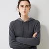 2023 Nuevo Otoño e Invierno Tejido de Cachemira con Capucha Sudadera de Doble Jersey Color Claro Suelto Versátil Tejido de Cachemira