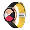 Para Samsung active2 pulseira de relógio de silicone bicolor 20/22mm fivela magnética fivela dobrável pulseira de silicone