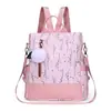 Mochila Nueva 2025 Tela Oxford Mochila Casual para Mujer Suministro Transfronterizo Venta al por Mayor al Aire Libre Estampado Coreano Bolsa Antirrobo
