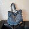 Bolsa Feminina 2026 Nova Outono e Inverno Bolsa Estampa de Leopardo de Grande Capacidade Bolsa Tote de Alta Qualidade Bolsa de Ombro/Axila Retrô
