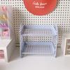 Nuevo estante de almacenamiento plegable de doble capa para cosméticos y joyas, sencillo, para el hogar, escritorio y baño