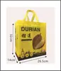 Bolsa Térmica Portátil No Tejida Bolsa para Pastel de Luna de Durian Rey Musang de Piel de Nieve Bolsa de Hielo Portátil Refrigerada Térmica con Papel de Aluminio Regalo