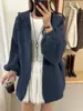 Jaqueta Cardigan de Tricô com Capuz Soltinho Preguiçoso Estilo Coreano Feminino Outono Inverno Novo Versátil Macio Tricô Top