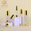 Botella de vacío en forma de U en stock para crema de aislamiento, botella de 50 ml para protector solar y cuidado de la piel, botella dispensadora de loción cosmética de 30 ml