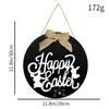 Decoración de Placa Redonda de Madera para Puerta de Entrada o Pared, Pascua, Colgante de Madera, Hogar Interior Exterior, Decoración Navideña
