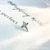 Brincos Pequenos de Estrela de Quatro Pontas em Liga de Titânio F136 Titânio G23 Rosca Interna Zircônia Piercing para Lábio Piercing para Língua Joias de Piercing