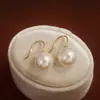 Aretes de Perla Studs Mujer Coreanos Gama Alta Personalidad Francesa Simples Versátiles Temperamento Pendientes de Moda Accesorios para Orejas
