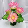 Flor de Simulación Loto Paisaje Flor Decorativa Sala de Estar Hogar Adornos de Flores Falsas Colocación Mesa de Comedor Mesa de Centro Buda Loto