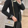 Bolsa Nueva de Verano 2025 para Mujer D Brand, Bolso Estilo Chanel, Bolso de Hombro Cruzado Acolchado de Moda y Sencillo, Bolso Cuadrado Pequeño de Moda