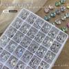 Decoraciones para Uñas de Azúcar de Roca de Cristal de Alta Calidad con Pedrería sin Fondo, Deslumbrantes Pedrería Cuadrada para Uñas Blancas y de Colores