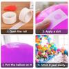Dispensador de globos adhesivo de doble cara punto de pegamento transparente para globos 100 decoración de boda y luego organizar punto de pegamento