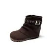 Nuevas Botas de Tobillo para Niños Otoño/Invierno 2026 con Diseño Único, Cierre de Hebilla Estilo Coreano, Botines Cortos Estilo Birkenstock para Niños Mayores