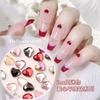 2022 Arte de Uñas Pedrería en Forma de Corazón Base Plana Corazón Melocotón 3*3.5 Pedrería Brillante Mini Femenino DIY Uñas Decoraciones de Pedrería de Cristal Iridiscente
