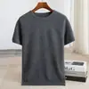 Suéter de Lana Pura con Cuello Redondo Otoño/Invierno 2025 para Hombre Manga Corta Top Camiseta Holgada Manga Media Suéter de Lana Suministro Transfronterizo