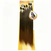 Paquetes de cabello liso de fibra de alta temperatura directo del fabricante set de 260g 26/28/30 pulgadas extensiones de cabello de fibra sintética multicolor