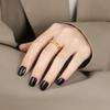 Anillo de cadena geométrica rectangular hueca, de gran oferta transfronteriza europea y americana, de nicho, simple, de moda, combina con todo, de acero de titanio, joyería