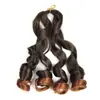 Cabello Trenzado de Ganchillo Rizado Francés Set de 2 Piezas Trenza de Cabello Rizado Cola de Caballo suelta Rizado Grande Cola de Caballo
