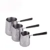 Xícara de Aço Inoxidável 304 com Cabo Longo para Latte Art com Cabo de Baquelite, Xícara de Leite Anti-Escaldante com Cabo, Utensílio de Café