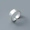 Nalan Prata de Lei S925 Exquisito Estilo Coreano Simples e Fresco Rosto Largo Personalizado Aberto Mão Joia J9550