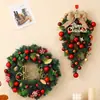 Adornos navideños, corona navideña, adornos colgantes para puerta, colgante de ratán, diseño de escena de hotel y centro comercial, árbol de Navidad