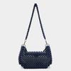 Bolso pequeño cuadrado tejido a mano de estilo chino para celebridades, bolso de hombro para banquetes, con cuentas y perlas, 2024