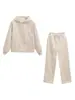 Comercio Exterior Transfronterizo Ropa de Mujer Otoño Nuevo Estilo Europeo y Americano Sudadera con Capucha y Cordón Traje de Pantalón para Mujer