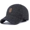 Días de otoño e invierno sombrero cálido grueso para mediana edad y ancianos sombrero de lana gorra de béisbol gorra con protección para las orejas sombrero para hombre
