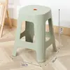 Bancos de Plástico Espessados para Uso Doméstico, Empilháveis, Adequados para Adultos, Cadeiras de Jantar para Sala de Estar, Bancos Quadrados Antiderrapantes, Podem Ser Impressos com Logo, Atacado do Fabricante