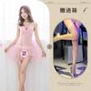 Pijama Sexy de Lencería Nocturna Traje para Mujer Traje Sexy de Tentación Europeo y Americano Malla de Encaje con Tirantes Transparentes Latino